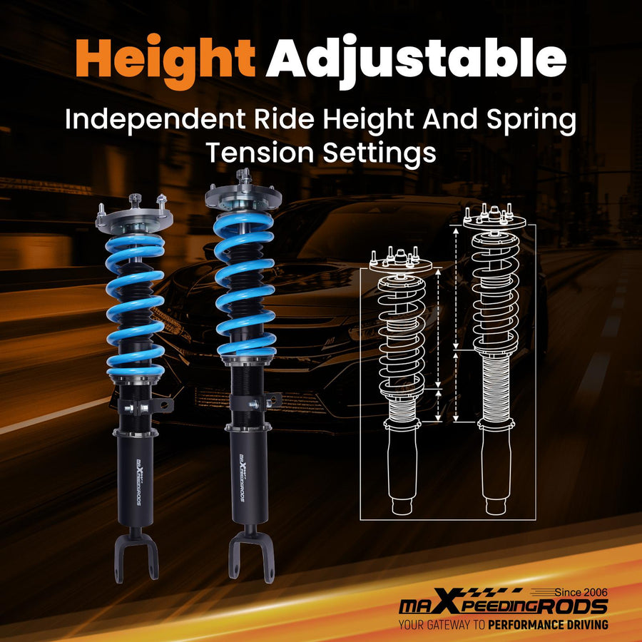 MaXpeedingrods T6 Advanced Series Coilover-alustasarja BMW 5-sarja F10 RWD sedan 2009-2016 528i 520d