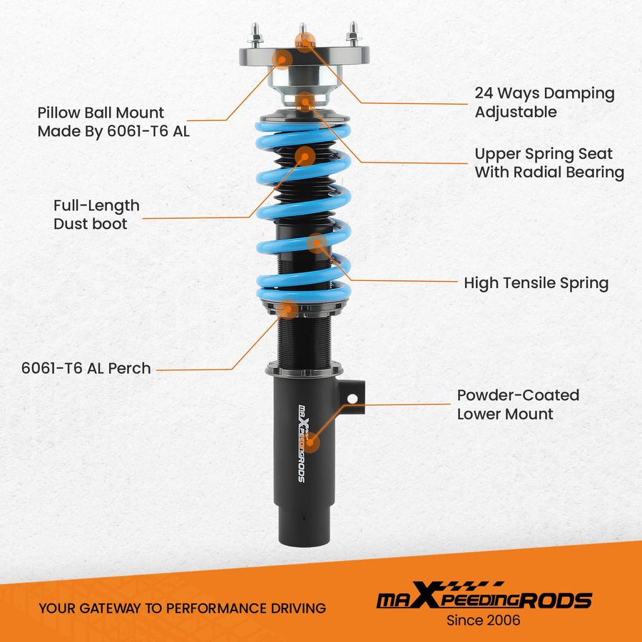 MaXpeedingrods T6 Advanced Series Coilover.alustasarja BMW 3-sarja E46 M3 2000-2006