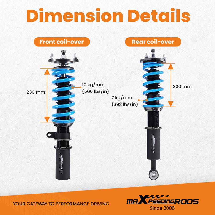 MaXpeedingrods T6 Advanced Series Coilover-alustasarja BMW 5-sarja E60 520i 528i 550i 2004-2010