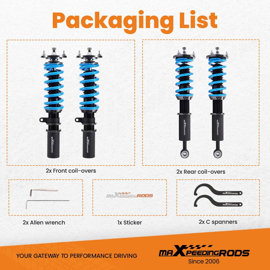 MaXpeedingrods T6 Advanced Series Coilover-alustasarja BMW 5-sarja E60 520i 528i 550i 2004-2010