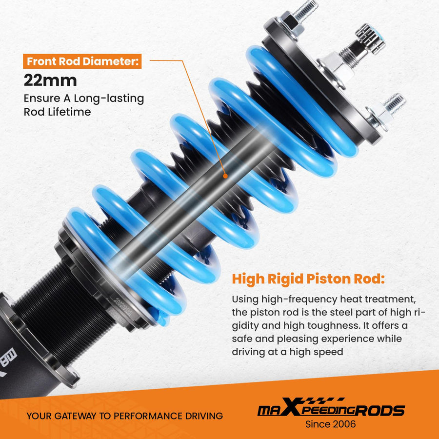 MaXpeedingrods T6 Advanced Series Säädettävä Coilover-alustasarja, Honda Civic 1992-1995, EJ EG EH