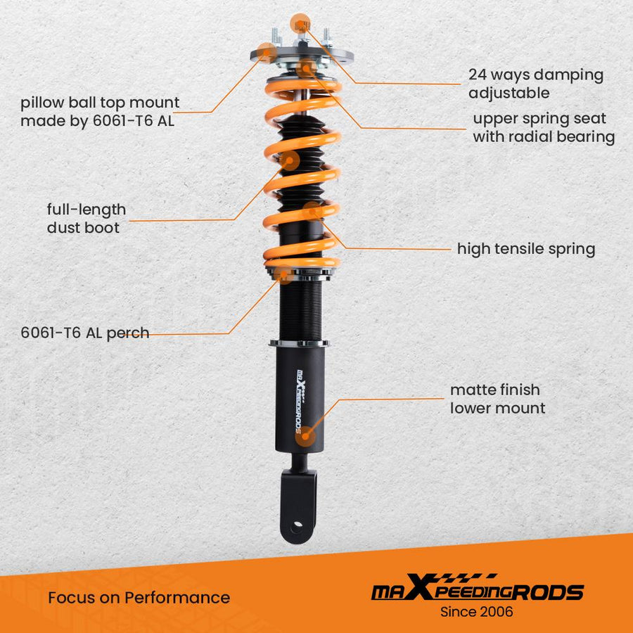 MaXpeedingrods T6 Advanced Series Coilover-alustasarja Jaguar XF X250 2007-15 Etuhaarukka sedan Jouset