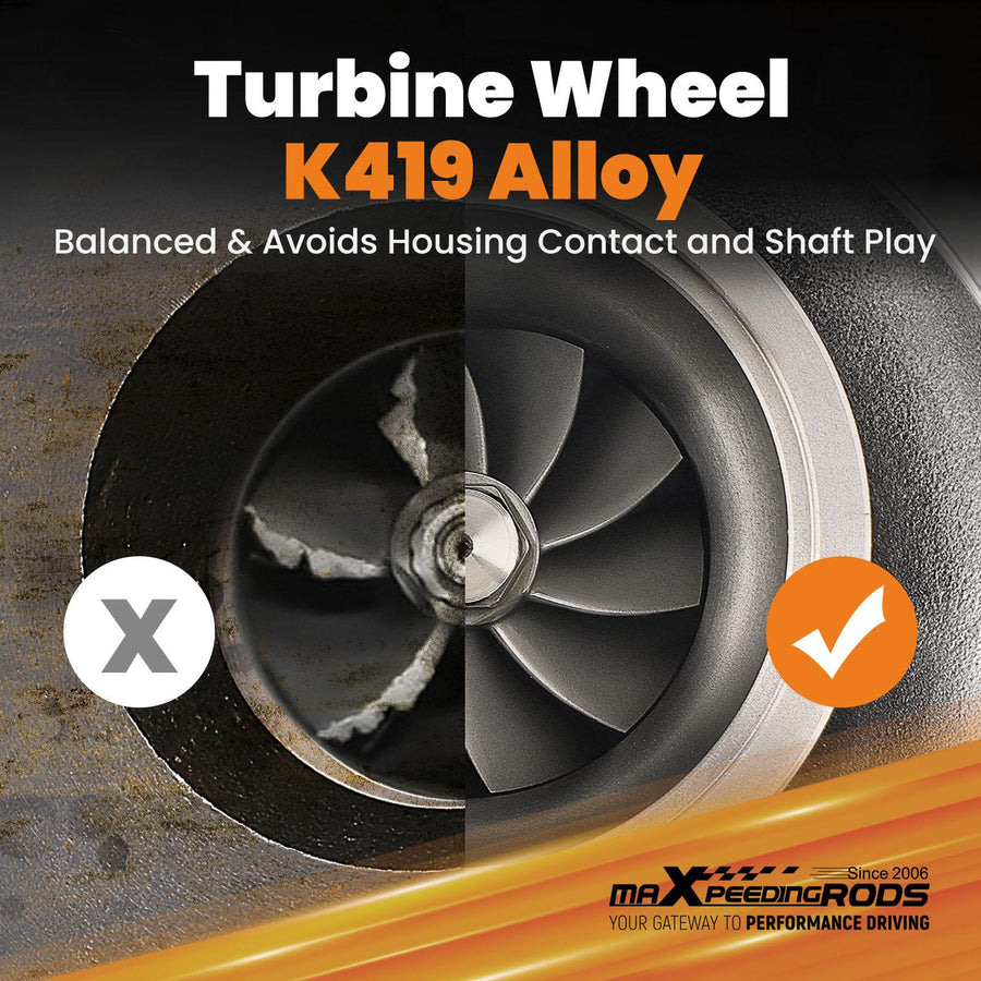 Päivitetty Kuulalaakeroitu Turbo 1050HP Billet Wheel 0.8 A/R V-laipan Turbiini