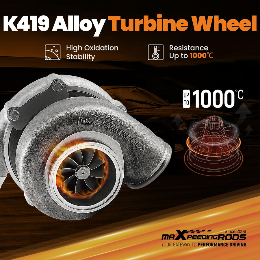 Päivitetty Kuulalaakeroitu Turbo 1050HP Billet Wheel 0.8 A/R V-laipan Turbiini