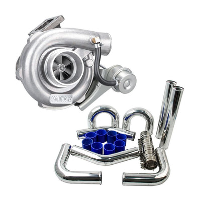 Yleismallinen T3/T4 Turboahdin V-Band -laipalla, A/R 0.63, 420 HP + 3" (76 mm) IC-putkisarja