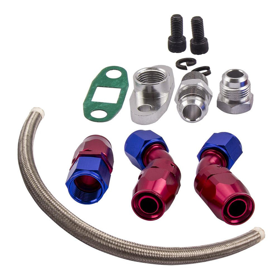 GT45 Turboahdin T4 V-LAIPPA 78Trim 600+hv + öljyn tulo/öljyn paluu putket