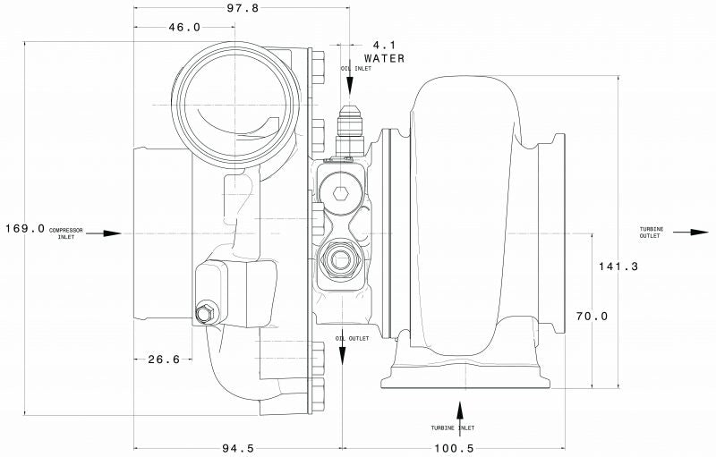 Garrett G25-660 Supercore -turboahdin (runkoyksikkö)
