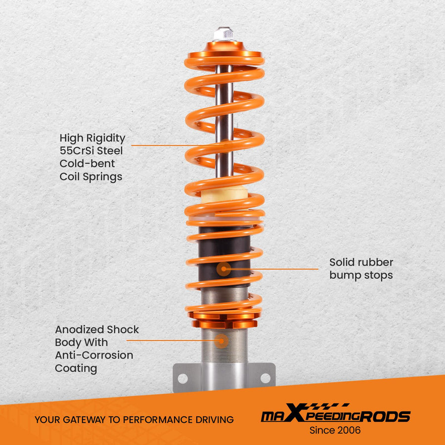 Coilover-alustasarja VW Polo Mk5 6R, Seat Ibiza 9J, Audi, säädettävä