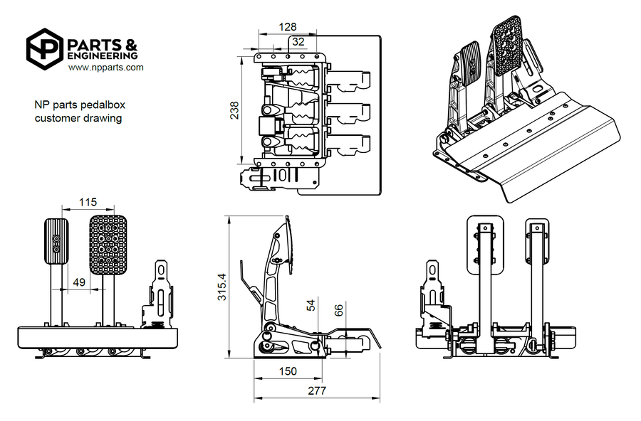 NP Parts Racing 3 Poljinsarja (Lattiamalli)