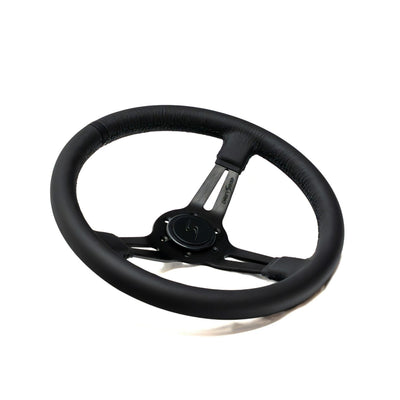 DriftShop Premium "Black Edition" Ratti (70 mm Dish), Nahka, Mustat Puolat