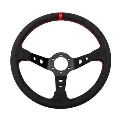 DriftShop Premium Ratti (90 mm Syvyys), Alcantara verhoilu, Mustat Puolat