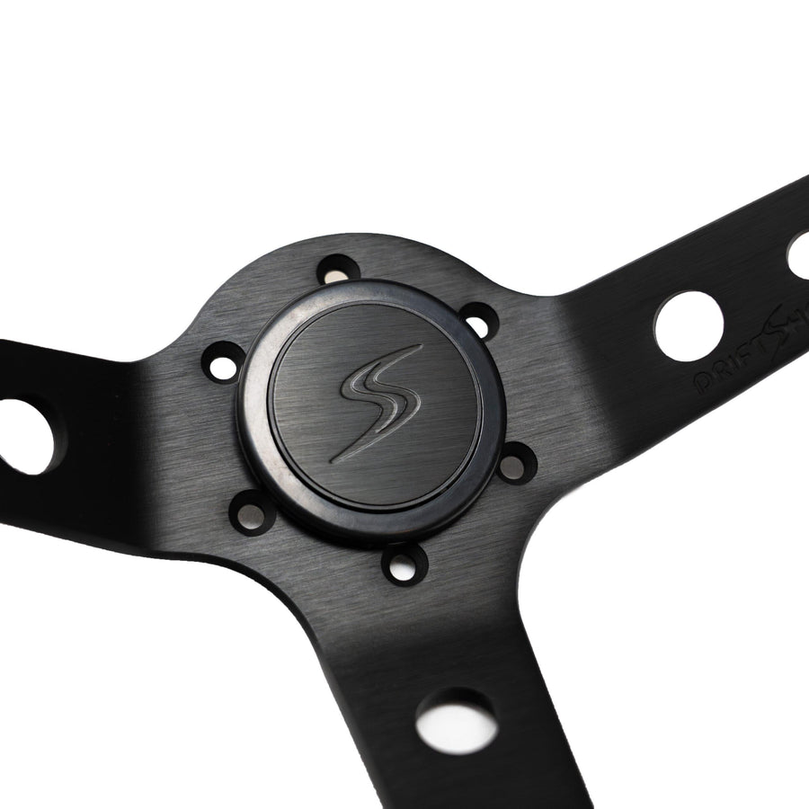DriftShop Premium "Black Edition" Ratti (90 mm Dish), Alcantara verhoilu, Mustat Puolat