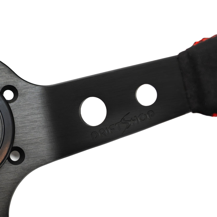 DriftShop Premium "Black Edition" Ratti (90 mm Dish), Nahka, Mustat Puolat