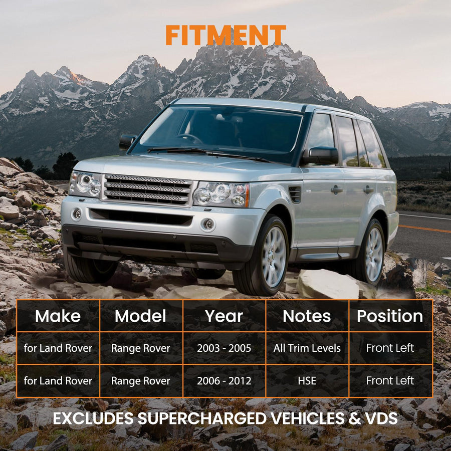Land Rover Range Rover L322, ilmajousituksen iskunvaimennin (eteen, vasemmalle)