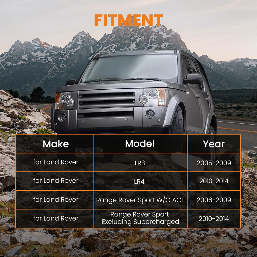 Land Rover Discovery 3, ilmajousituksen iskunvaimennin (eteen)