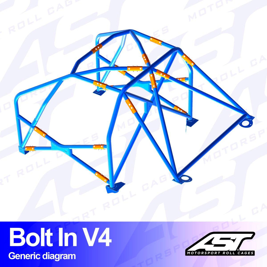 AST Rollcages V4 pultattava 6-pisteen turvakaari Seat Cordoba 6K - FIA-hyväksytty