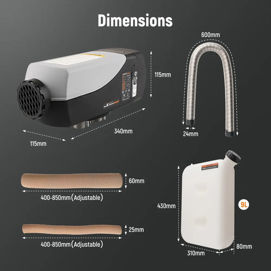 Eco 2 kW Diesel Lämmitin + Bluetooth