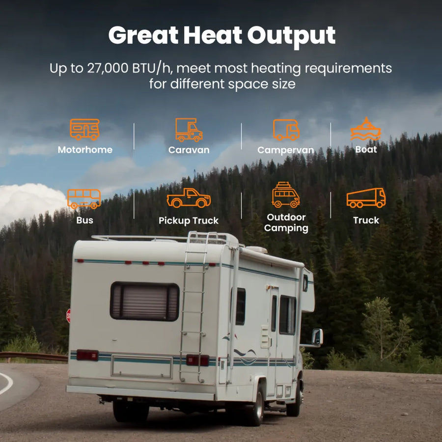 Bluetooth Diesel Lämmitin 8 kW + hätäakkukäynnistys