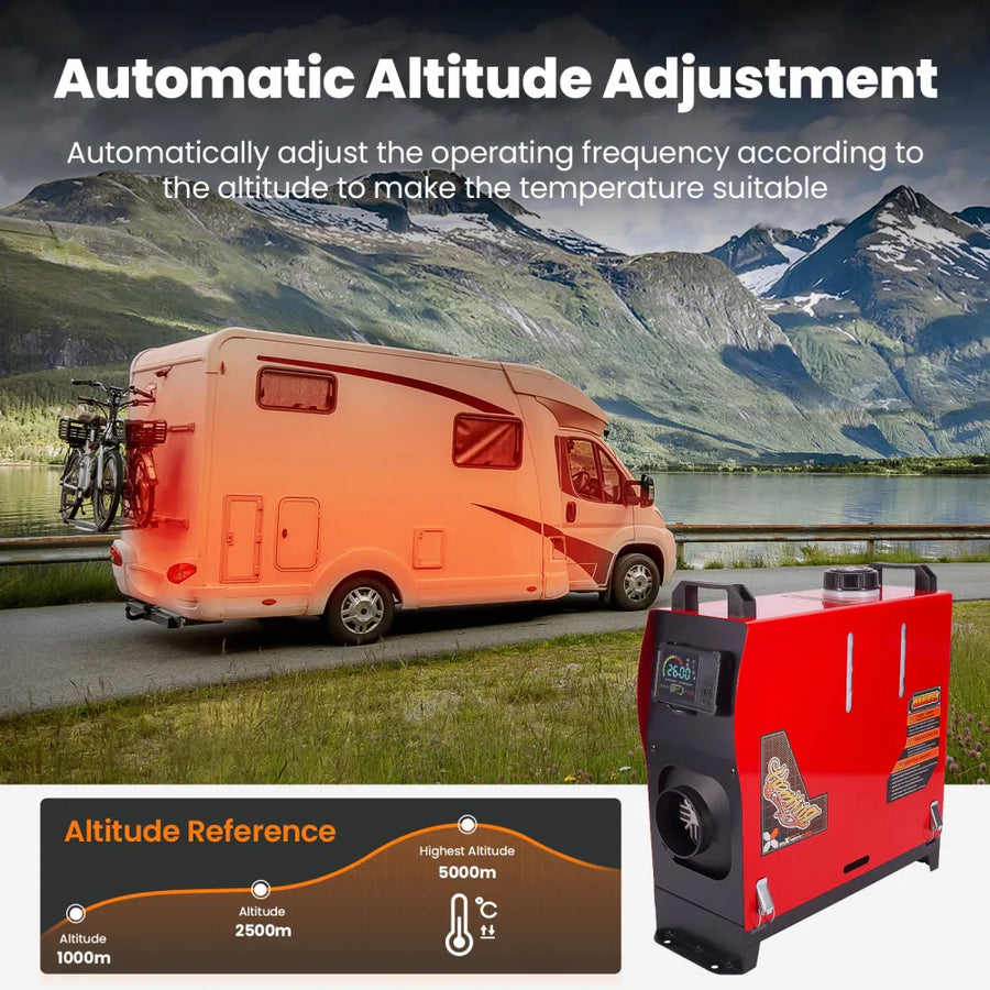 Bluetooth Diesel Lämmitin 8 kW + hätäakkukäynnistys