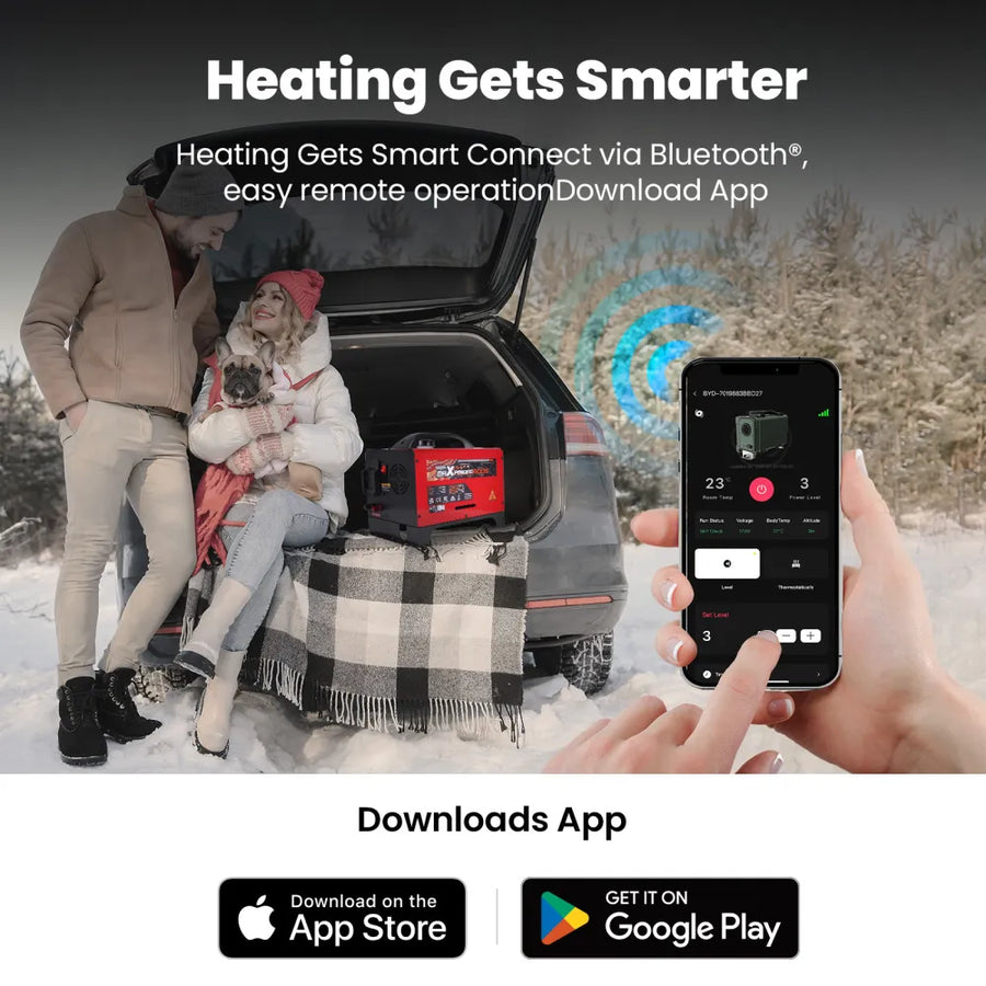 Bluetooth 8 kW Diesel Lämmitin + hätäakku­käynnistys