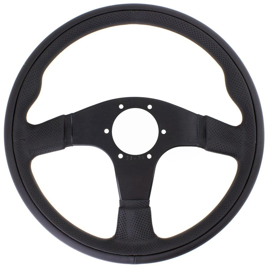 Nardi Twin Line Ratti, Musta Nahka, Mustat Puolat, Ø35 cm