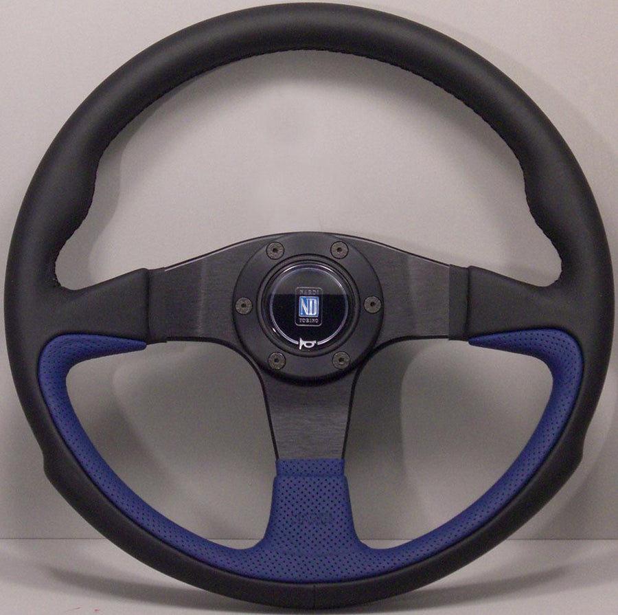 Nardi Challenge Ratti, Sininen Nahka, Mustat Puolet, Musta tikkaus, 45 mm Syvyys, Ø35 cm
