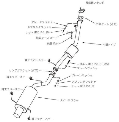 HKS "Silent Hi-Power" Catback Nissan Silvia S15