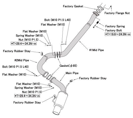 HKS "Hi-Power" Catback Subaru Impreza GVF (07-11)