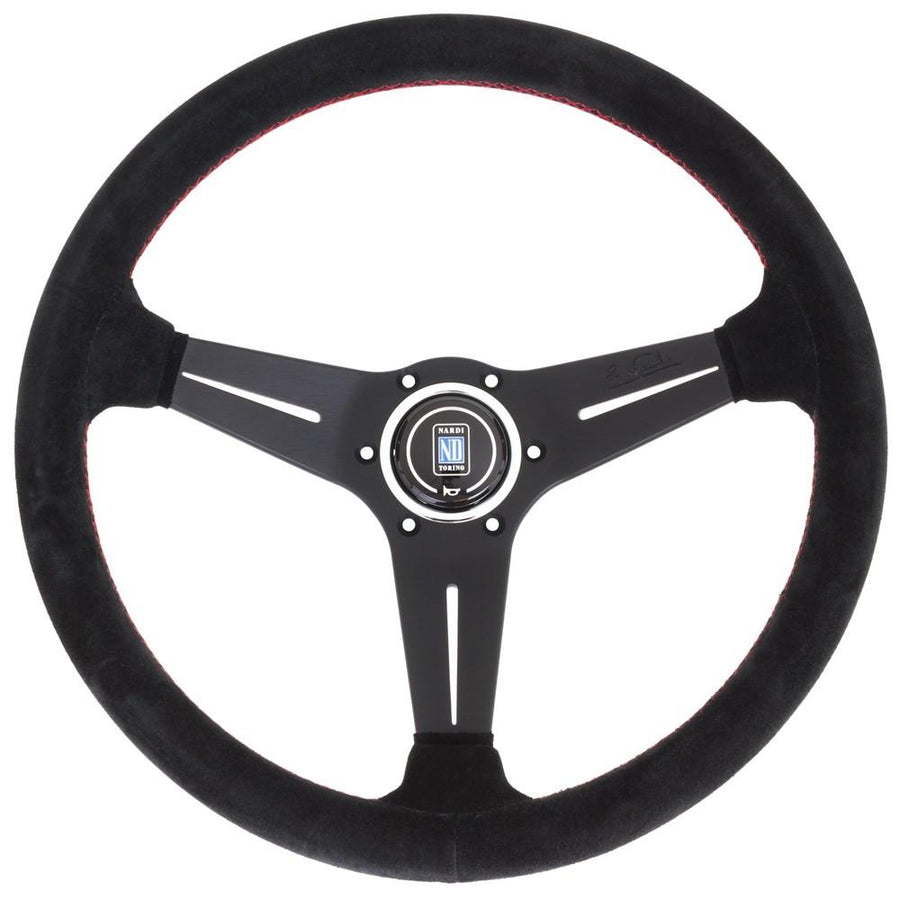 Nardi Deep Corn Ratti, Mokkanahka, Mustat Puolat, Punainen Tikkaus, 75 mm Syvyys, Ø35 cm