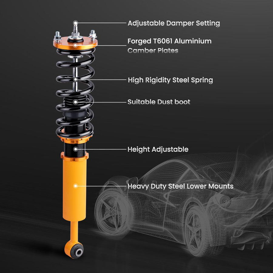Säädettävä coilover-alustasarja, Honda Accord 1999-2003, Acura TL 2001-2003, Acura CL 1998-2002