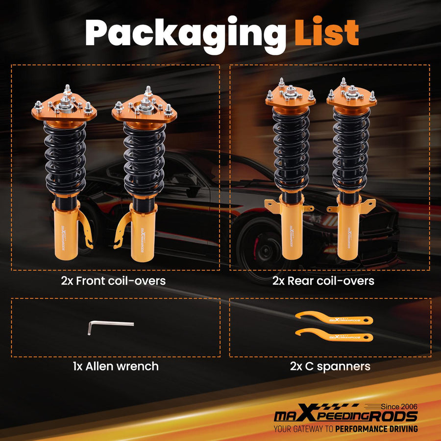 Coilover-jousituspaketti yhteensopiva Toyota Celica Coupe ja Convertible T18 T20 1989–1999