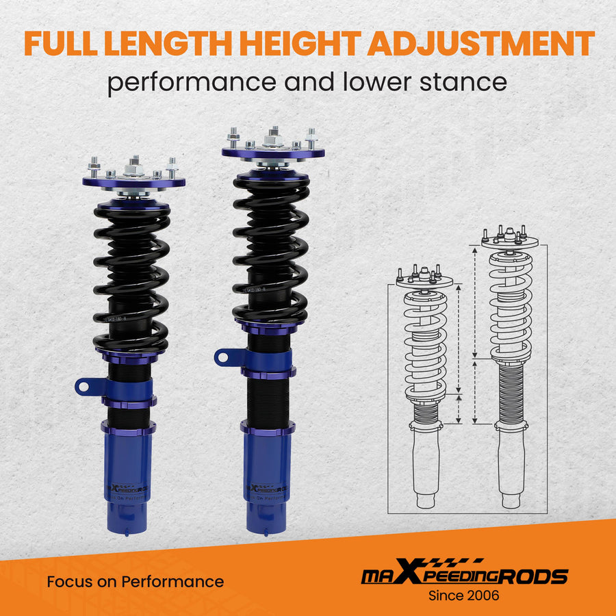 Maxpeeding B2 Coilover-alustasarja – BMW 3-sarja E46 (1998–2006) 320i / 323Ci / 325i / 328i