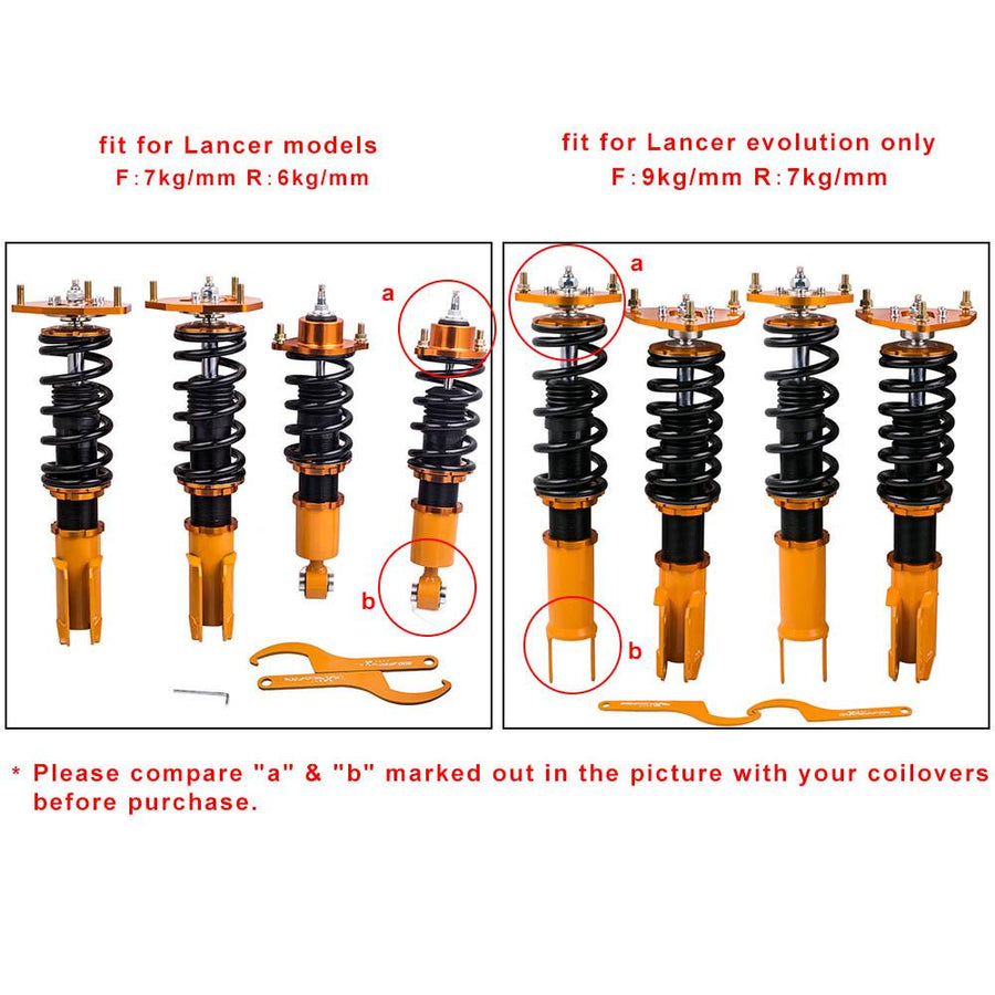 Mitsubishi Lancer EVO 7, 8, 9 Säädettävä coilover-alustasarja