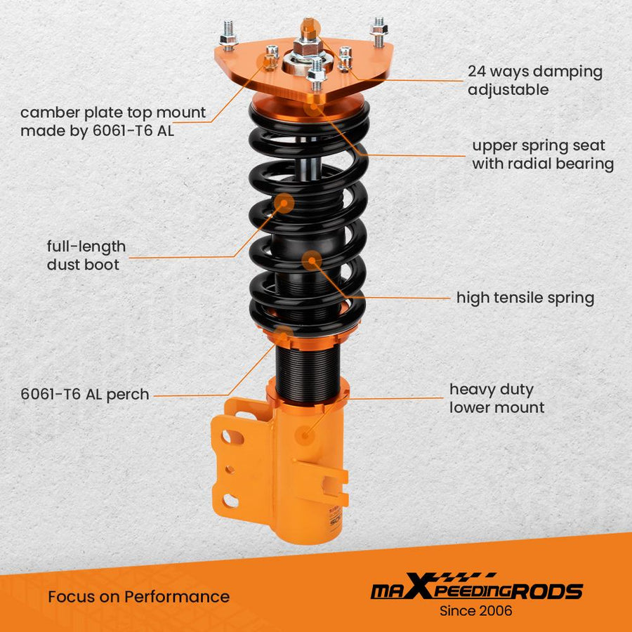 Katukäyttöön Coiloverit Subaru Forester SF 1998-2002 2.0 2.5 AWD 1998-2002
