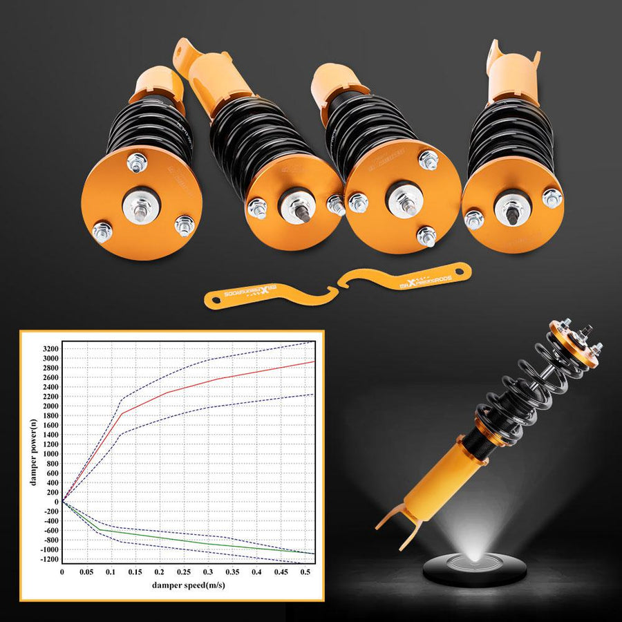 Coilover-alustasarja, kullanvärinen Honda Accord 8. sukupolvi 2008-2012