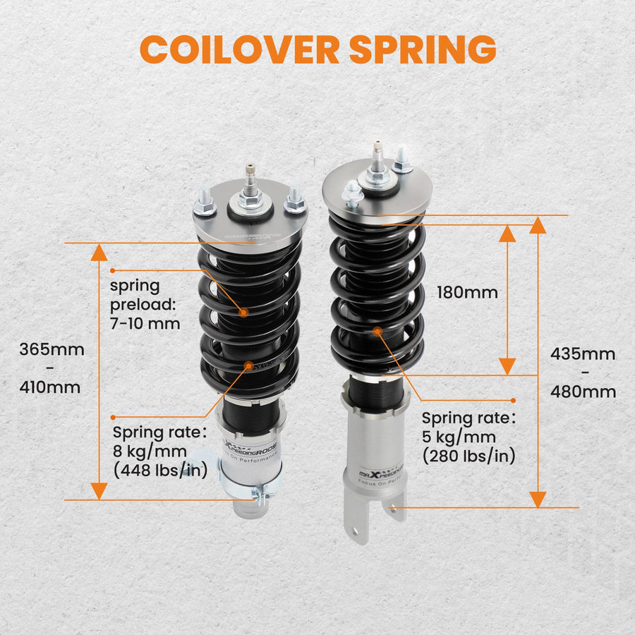 Säädettävä coilover-alustasarja Honda Civic, CRX, Integra 1988-1991