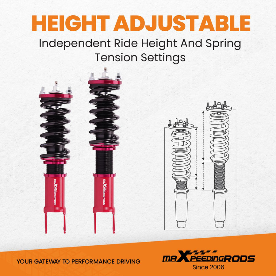 Coilover-alustasarja/tukivarret paketti Honda Civic EK EJ EM 1996-2000