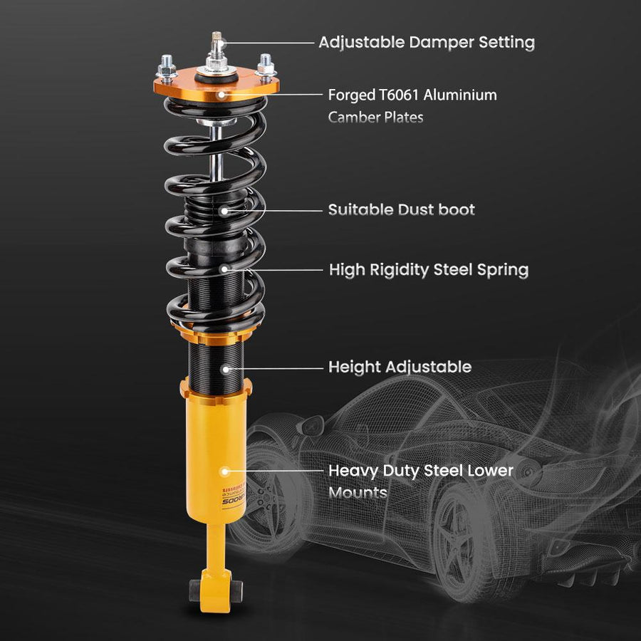 Lexus IS300 2001-2005, 24-tie Säädettävä coilover-alustasarja