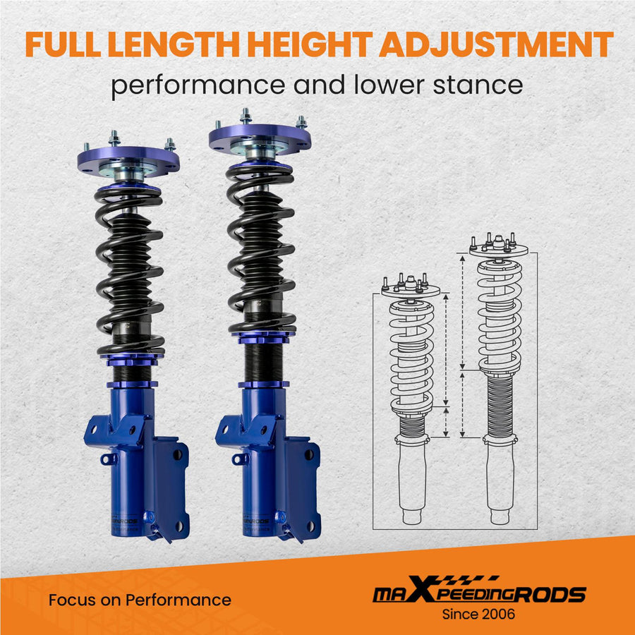Coilover-alustasarja Ford Mustang S-197 2005-2014, Korkeuden säädettävä