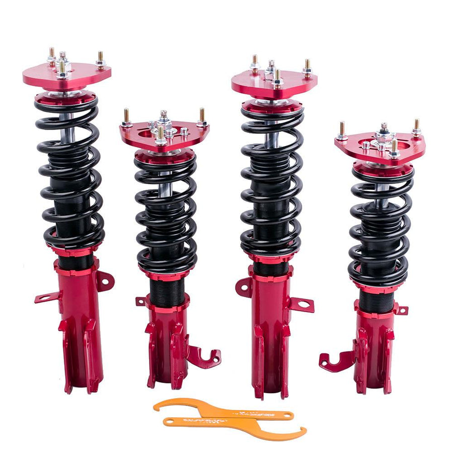 Punainen 24-tie Säädettävä coilover-alustasarja Toyota Corolla 1988-1999 E90, E100, E110