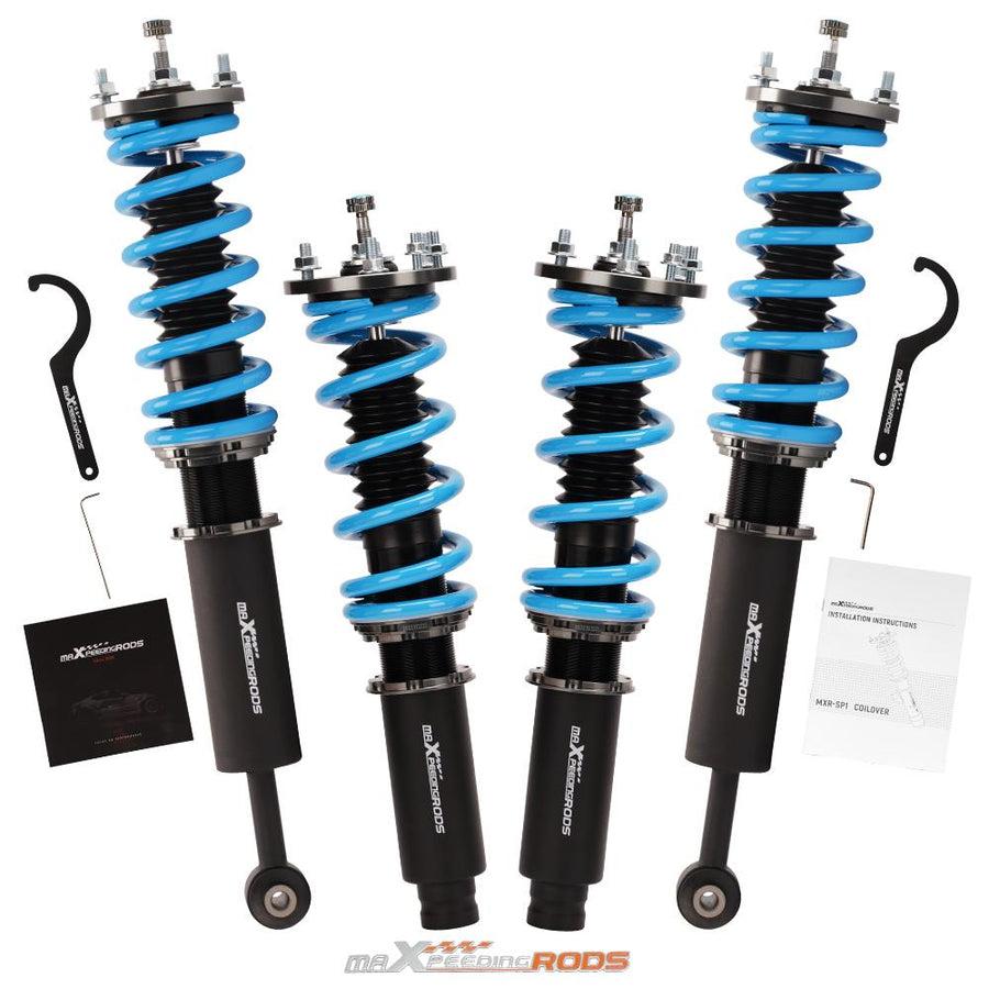 MaXpeedingrods T6 Advanced Series 24-tie säädettävät Coiloverit Iskunvaimentimet Honda Accord CG 98-02