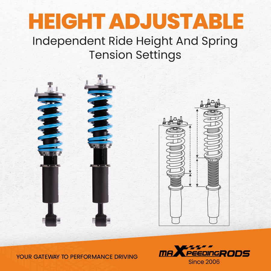 MaXpeedingrods T6 Advanced Series Coilover-alustasarja BMW 5-sarja E60 2004-2010 sedan