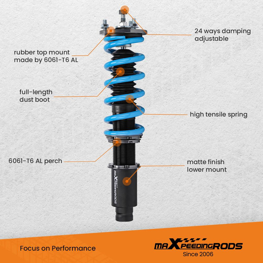 MaXpeedingrods T6 Advanced Series Säädettävä coilover-jousi (yksittäinen) Honda Accord DX/EX/LX CD5 CD7 CL YA1 94-99