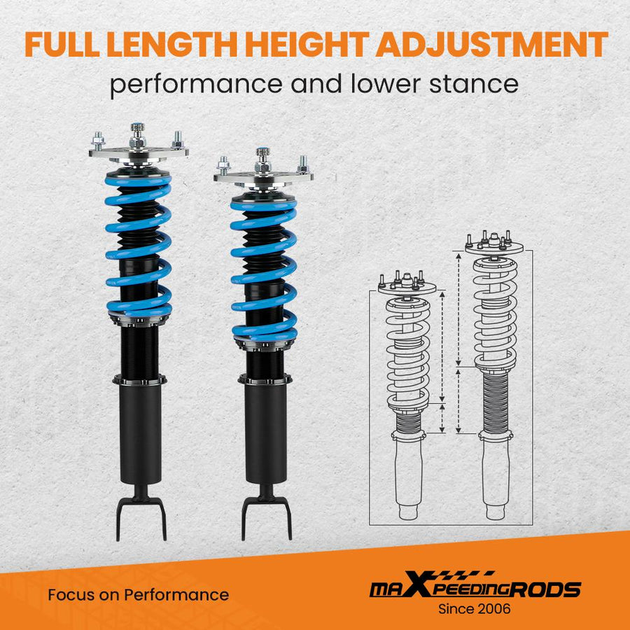 MaXpeedingrods T6 Advanced Series Coiloverit ja madallusjouset Säädettävä sarja Honda Prelude 1992-01