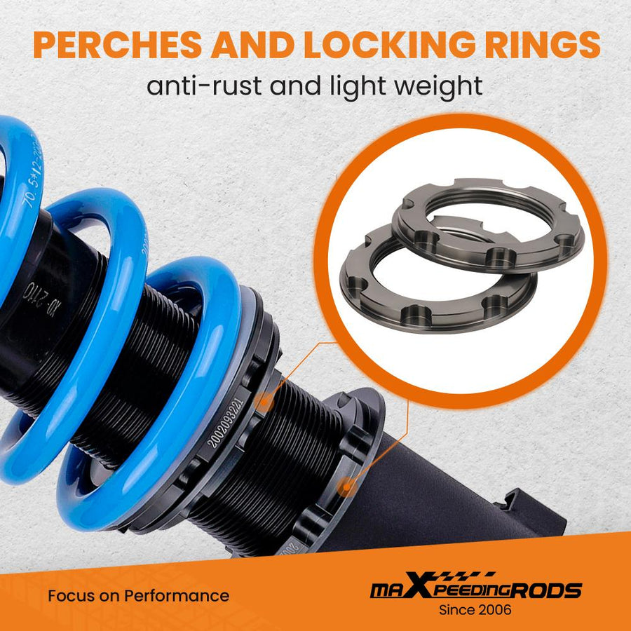 MaXpeedingrods T6 Advanced Series Coilover Hyundai Coupe Tuscani 2003-2008, 24-tie säädettävä iskunvaimennin
