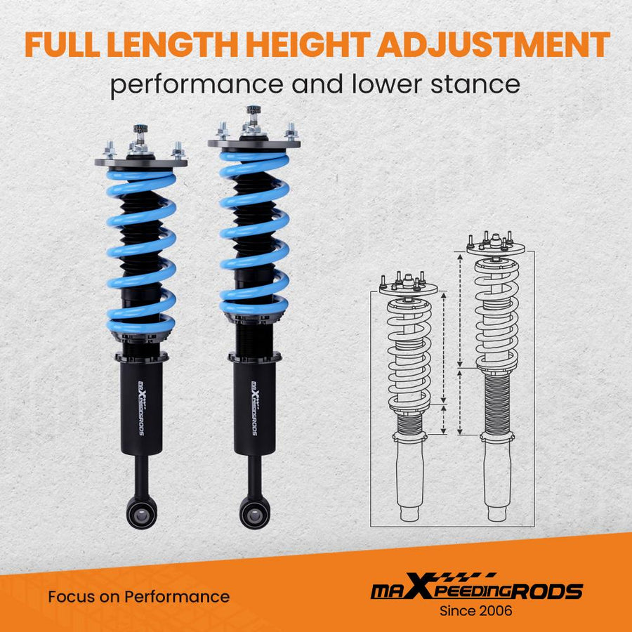 MaXpeedingrods T6 Advanced Series 24-tason jousitus Coiloverit Lexus IS250 IS350 GSE20/21 RWD 2006-2013