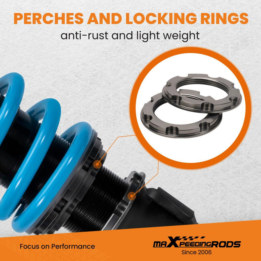 MaXpeedingrods T6 Advanced Series 24-tason iskunvaimennuksen säädettävät Coiloverit Ford Focus MK3 2011-2017
