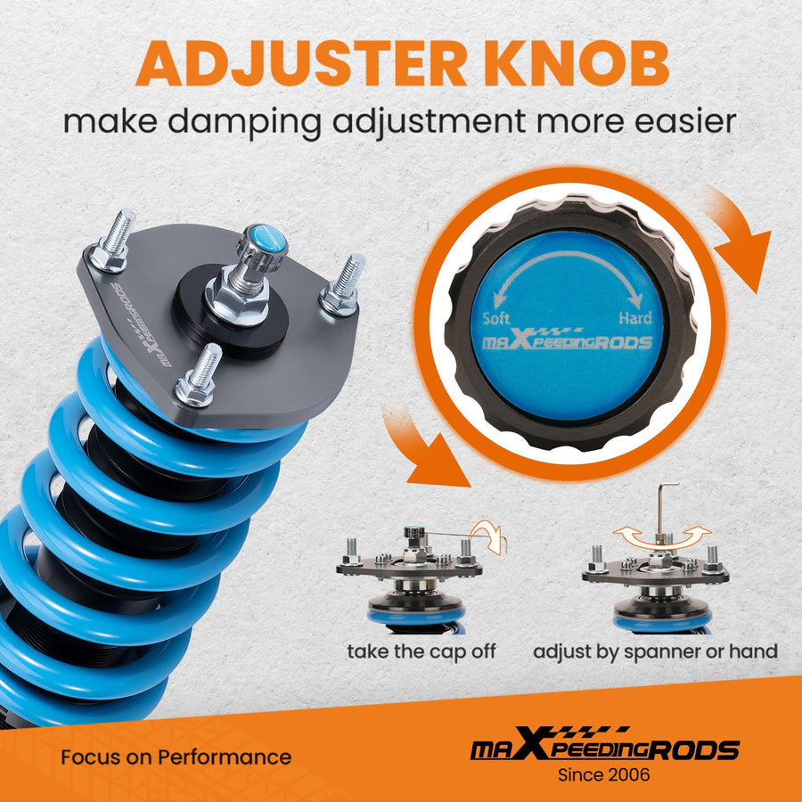 MaXpeedingrods T6 Advanced Series 24-tie säädettävä iskunvaimennus Coiloverit Tesla Model Y 2020+, AWD