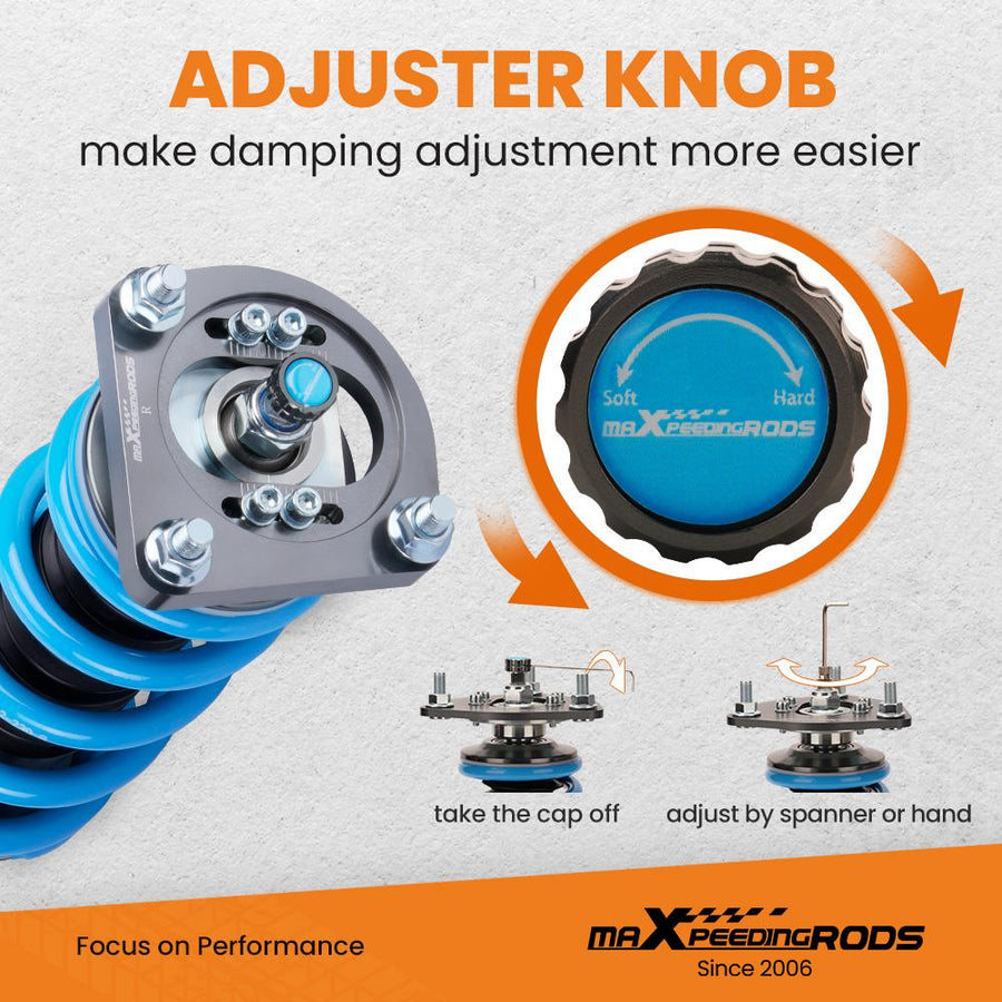 MaXpeedingrods T6 Advanced Series 24-tie, suorituskyky Coilover-alustasarja, Ford Mustang 4. sukupolvi 1994-2004
