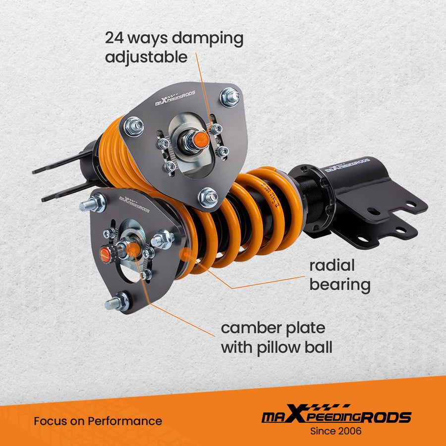 MaXpeedingrods T6 Advanced Series 24-tie iskunvaimennuksen säädettävä Coilover Nissan S13 Silvia 180SX